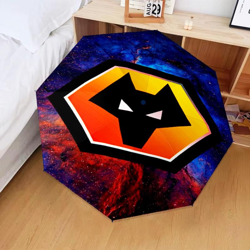 1PC Powerful Symbol Design Printed Umbrella Folding umbrella, automatic umbrella 8-Frame for Travel, camping Fan gifts Christmas Gifts