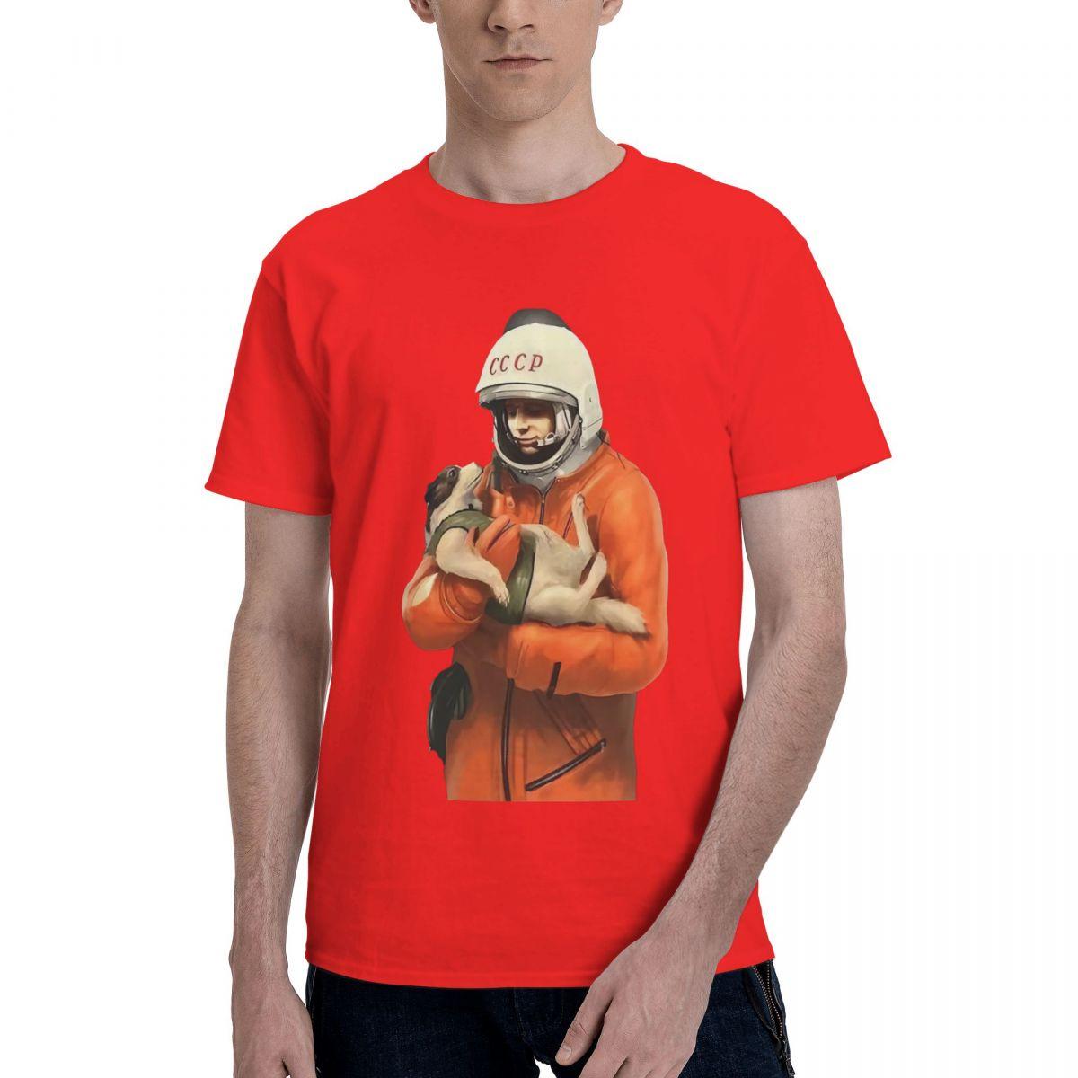 

Gagarin Laika Cccp 100 Cotton Casual Breathable Confortable Man Mens TShirts Funny Shirt S