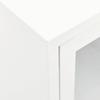 VidaXL Meuble TV Blanc 105x35x52 cm Acier et verre