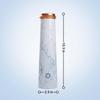 Tower Copper Water Bottle with Printed Marble Design Pure Tamba Leakproof Suitable Birthday Gift for Men & Women by Ebstore, 750 Ml (Pack of 1)
