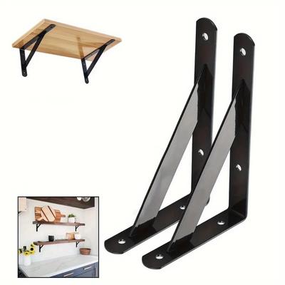 New L-type Floating Shelf Iron Metal Wall Mount Triangle Shelf Joint Angle Heavy Duty Wall Shelf Shelving Home Bookshelf