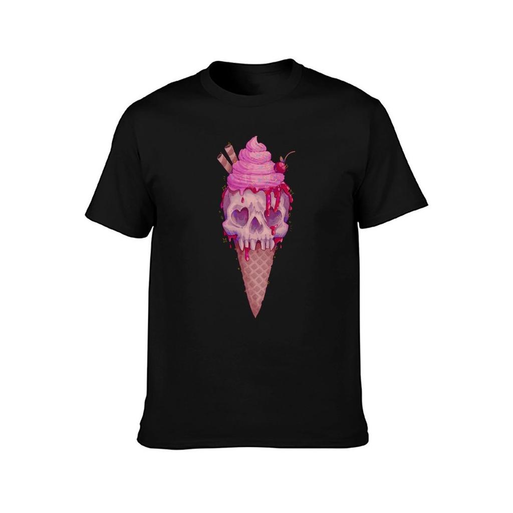 Skull Ice Cream TShirt Street Style Casual Tee Shirt
