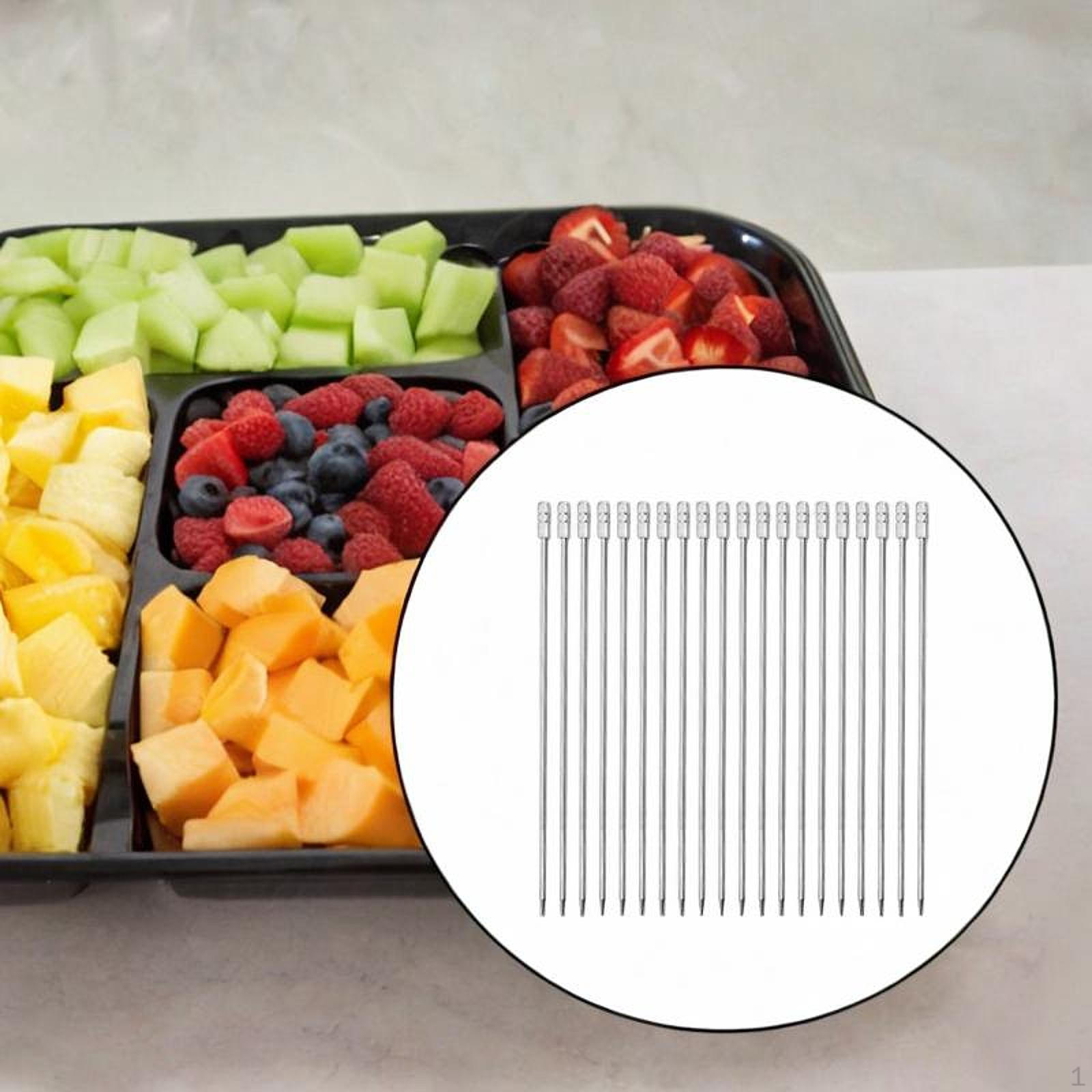 

20 шт. фруктовые шпажки для коктейлей креативные палочки из нержавеющей стали для десерта B