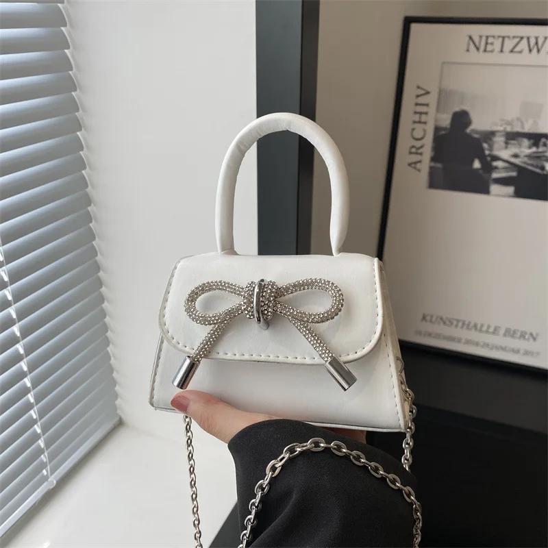 Mini Portable Small Square Shoulder Bag Women's  Autumn Winter New Fashion Chain Shoulder Messenger Crossbody Bag