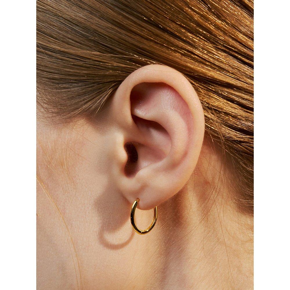 [Sv925] Oval One-Touch Earring