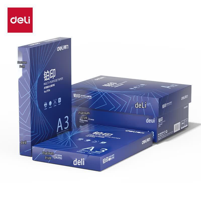 Deli ZF518 A3 70gsm Platinum Print Copy Paper (4 Packs)