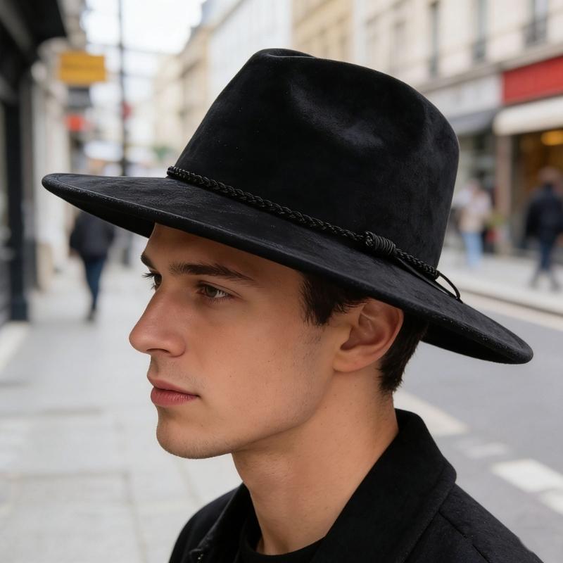 Klassische breite Krempe Herzförmige flache Derby-Kappe Herrenhut Mode Polyester Zylinder für Herren und Damen