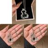 New Chinese Style Zircon Gourd Leaf Necklace For Women With Elegant Floral Pendant