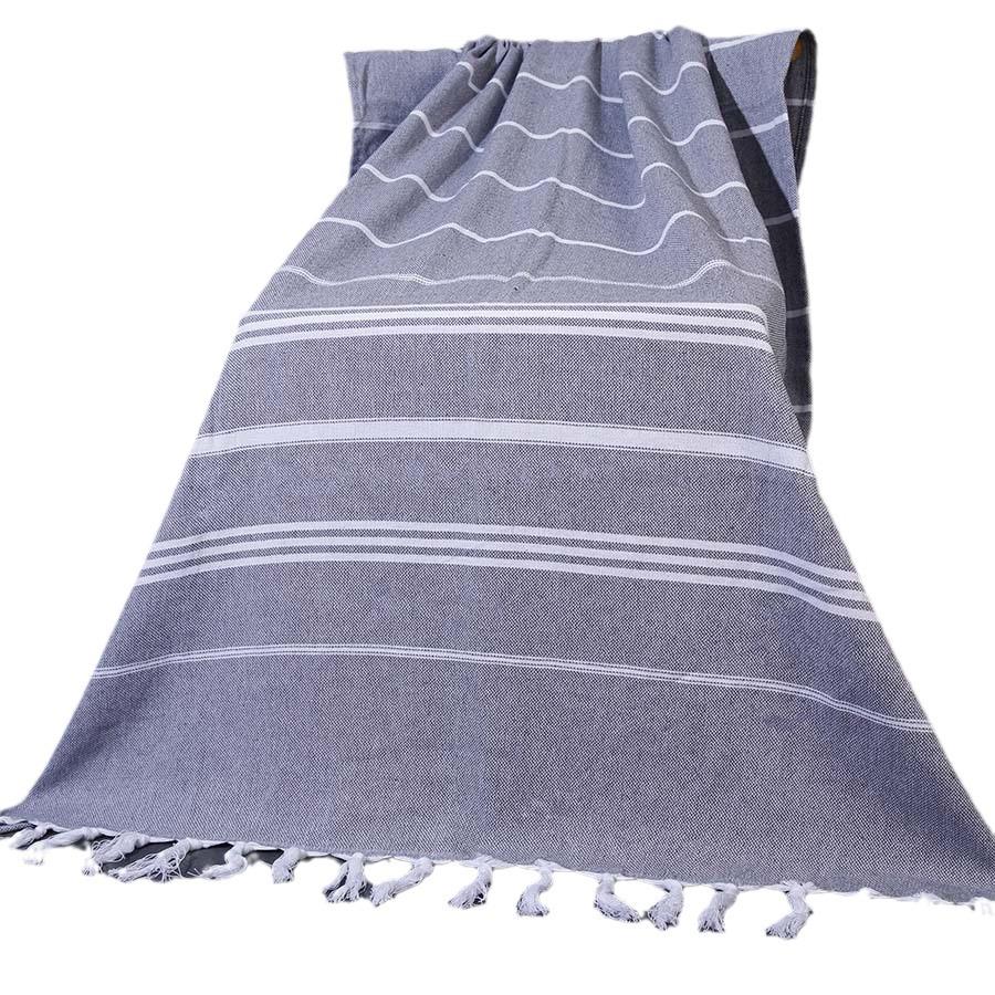 Minimalist Striped Tassel Bath Towel - Soft, Absorbent, Thick, and Large for Couples