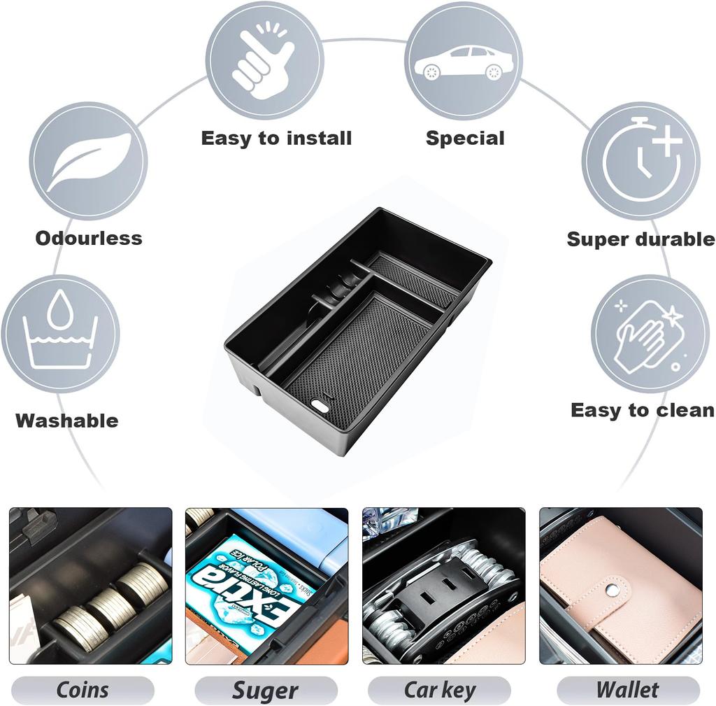 SixthSmoy Armrest Box For Toyota Venza 2025 2025 2025 Center Console Secondary Tray Car Storage Organizer ABS Car Accessories