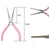 Cute Pink Color Handle Anti-slip Splicing and Fixing Jewelry Pliers Tools & Equipment Kit for DIY Jewelery Making Needlework