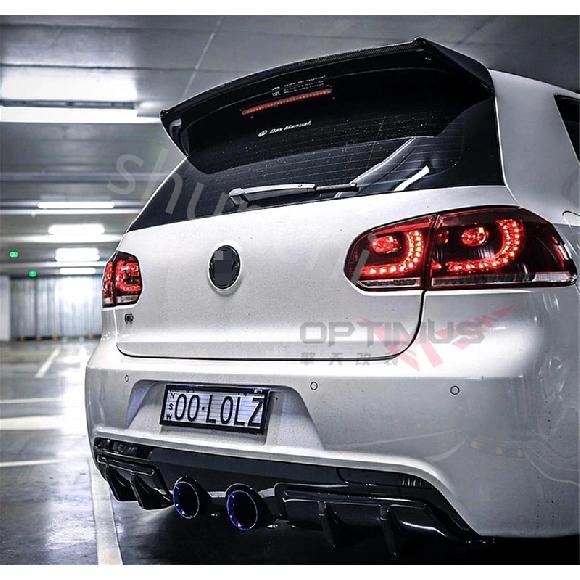 Rear Roof Spoiler Lip Wings Spoiler for Volkswagen VW Golf 6 MK6 VI GTI R20 2010-2013 ABS Plastic Rear Wing Lip Spoiler