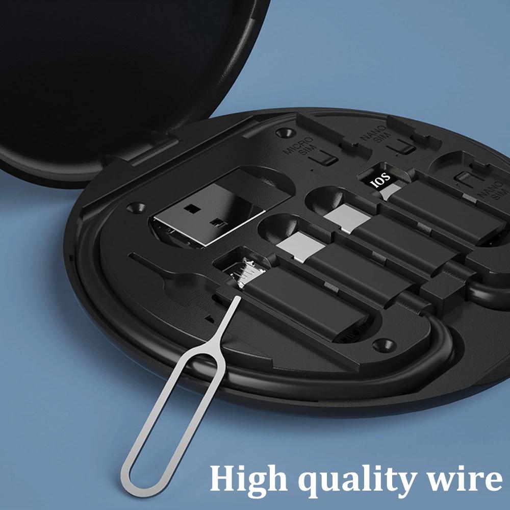 Multi USB Type C To C 60W Charging Adapter Cable Kit USB C To Lighting Conversion Set USB A & Type C To Micro/Type C/Lighting