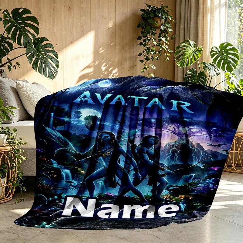 Custom Name Personalized Avatar Print Blanket, Home Decor, Bedroom, Sofa, Camping, Couch, Gifts for Birthday Christmas