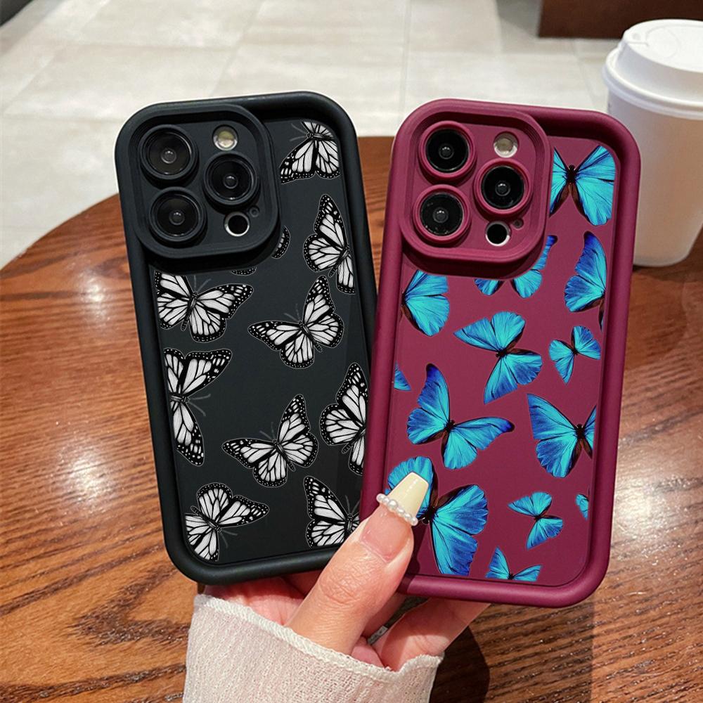 Husă pentru telefon Moale Ochi de înger TPU pentru Samsung A05 A04 A30 A50 A13 A23 A53 A14 A24 A34 A54 A15 A25 A35 A55 S20 S23 FE S24 Ultra Ae58 Design de artă fluture