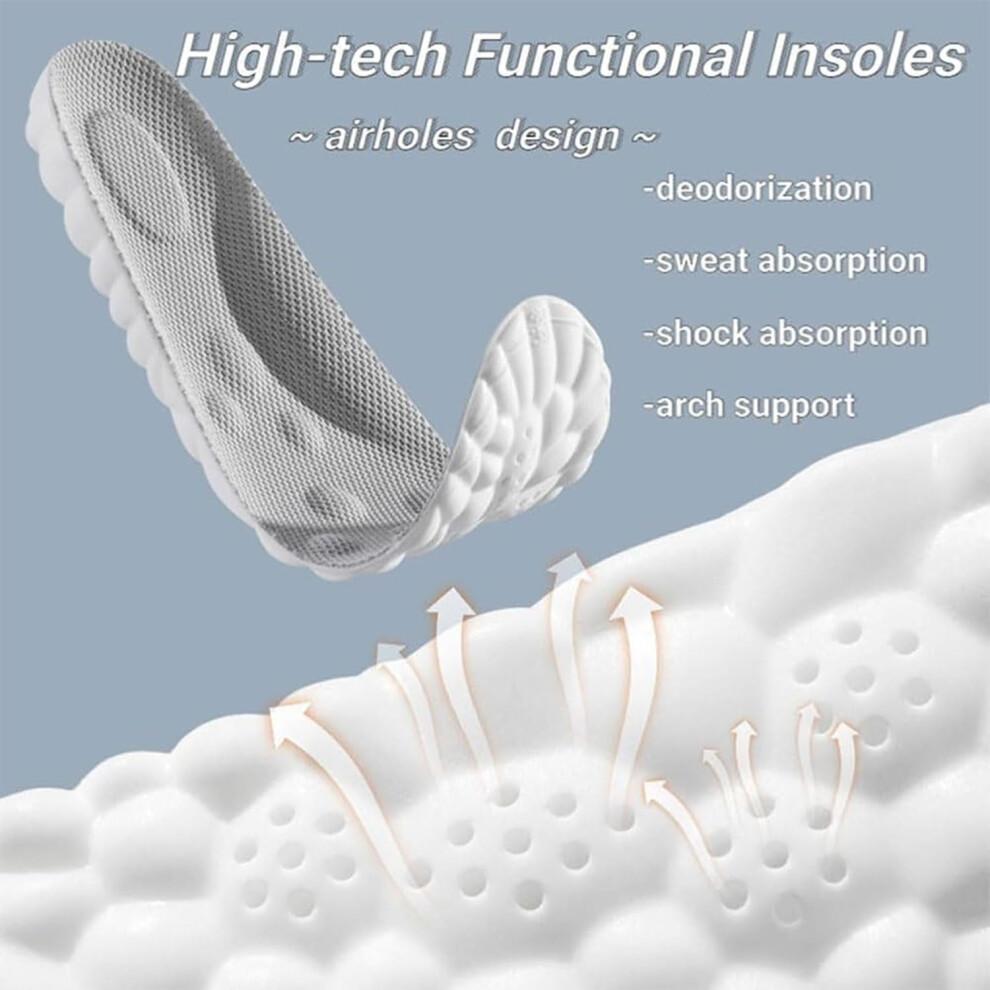 Steppers Insoles for Men & Women,Steppers Massage Insoles,Soft Cushioned Arch Support Insoles with Memory Foam for All-Day Wear Comfort, Trim To Fit