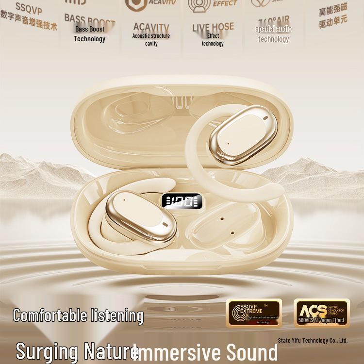 2026 Air Conduction Ear-Hook Bluetooth Earbuds: Non-In-Ear, Ultra-Long Battery Life, Sports Wireless