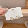 Fashion Triangle Earrings Hypoallergenic Silver Needle Geometric Design Lightweight Comfortable Daily Wear Accessory for Women and Girls