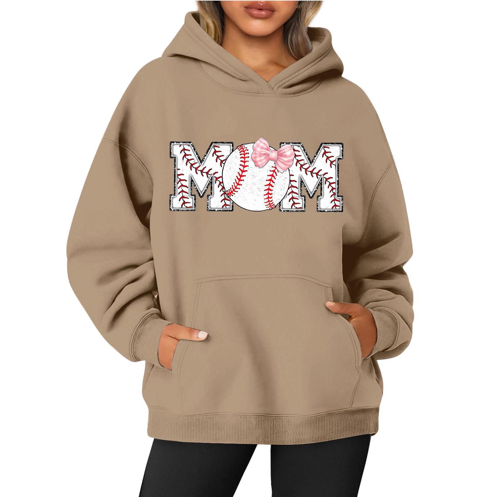 

Женская толстовка с круглым вырезом и длинным рукавом с бейсбольным принтом XXL