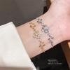 Zirkonia Blumen-Durchbruch-Anhängerarmband - Luxuriöser & Vielseitiger Schmuck für Lässige Eleganz
