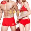 Women's Underwear, Qiji Red Wedding Socks, Pure Cotton, Zodiac Year Ladies' Triangle Panties, Mid-Calf Socks, Couples' Underwear Socks