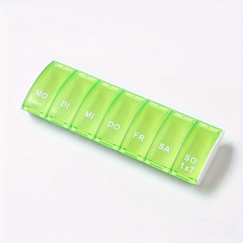1pc Portable Seven Compartment One Week Medicine Box Storage Travel Packaging Pill Storage Box
