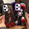 Catrina Schönes Rosenmädchen Totenkopf Weiche Handyhülle für Xiaomi Redmi Note 13 14 15 Pro Plus 12S 12 11S 11 11T 10S 10 Stoßfest Co