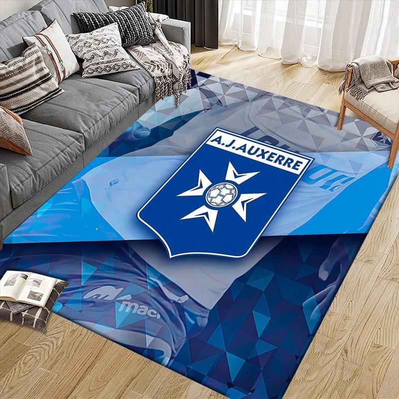 AJ Auxerre Flannel Pattern Square Carpet,Area Rug,Carpet Rug for Living Room Bedroom Sofa Playroom Decor,Non-slip Floor Mat