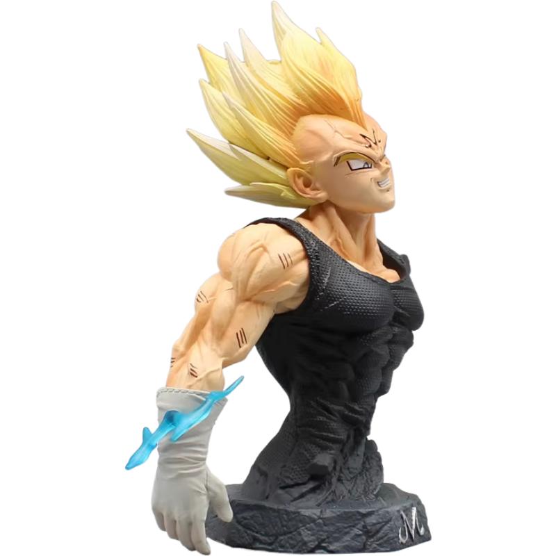 16.5cm Dragon Ball Majin Vegeta Bust Anime Action Figure Model Statue Collection Desktop Decoration Ornament Toys Boys Gifts