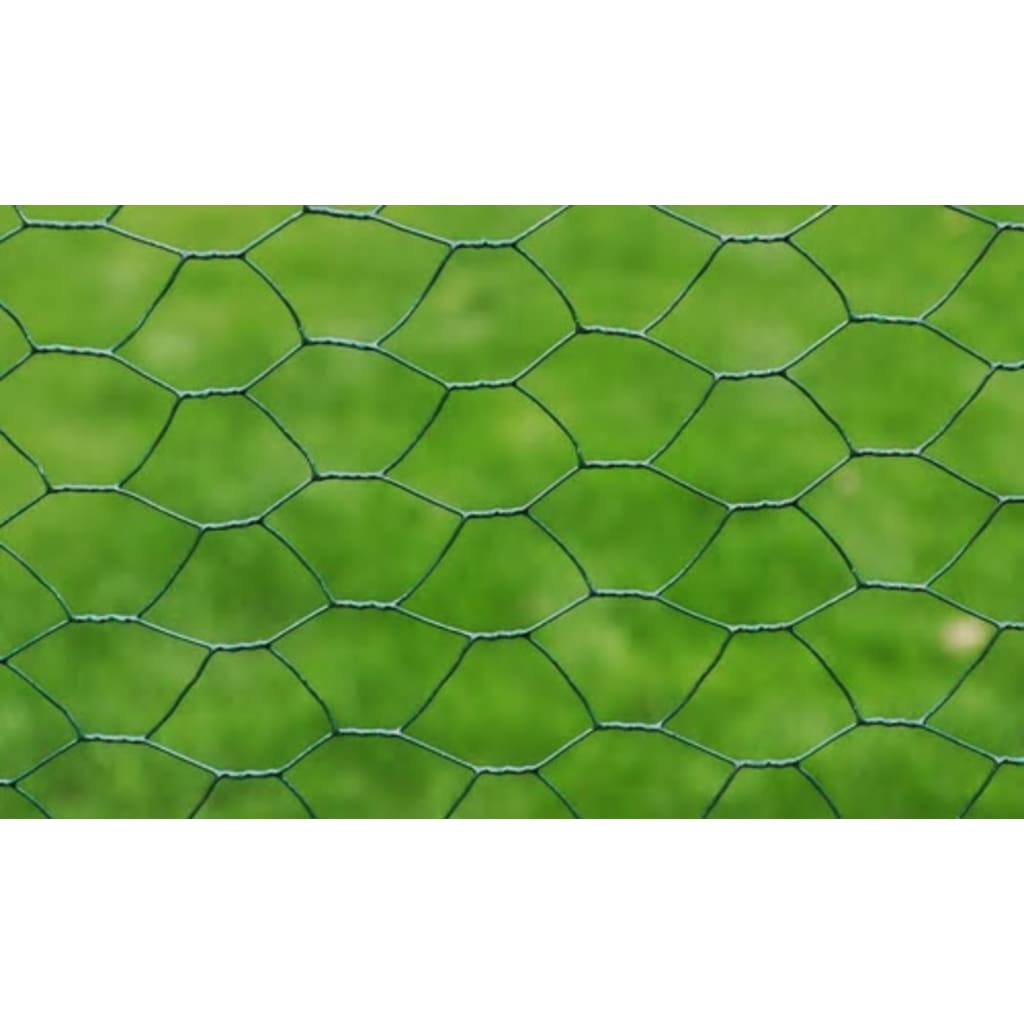 Vidaxl Ogrodzenie Z Siatki, Pokryte Pvc, 25X0,5 M, Zielone