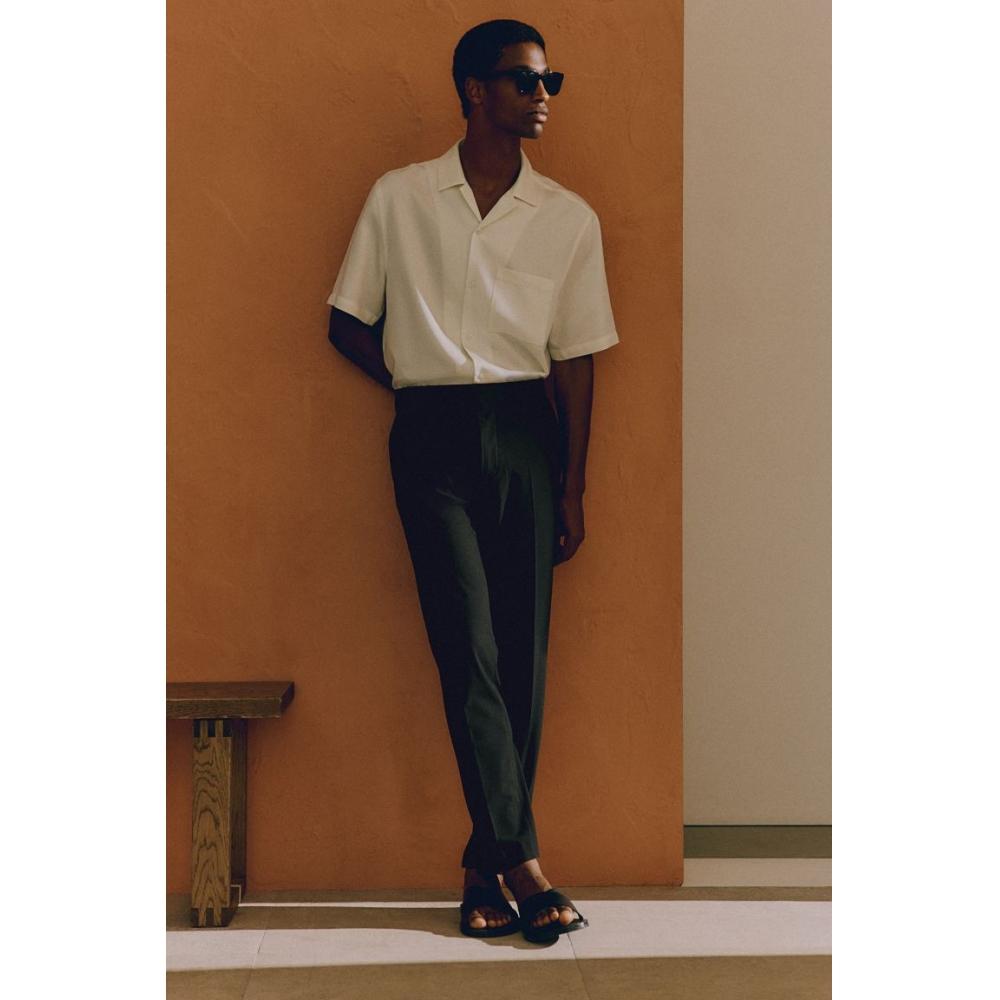 H M sliM Fit Trousers Black