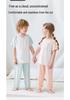 Bamboo Fiber Summer Pajama Set for Kids - Breathable, Soft, Short Sleeve & Long Pants