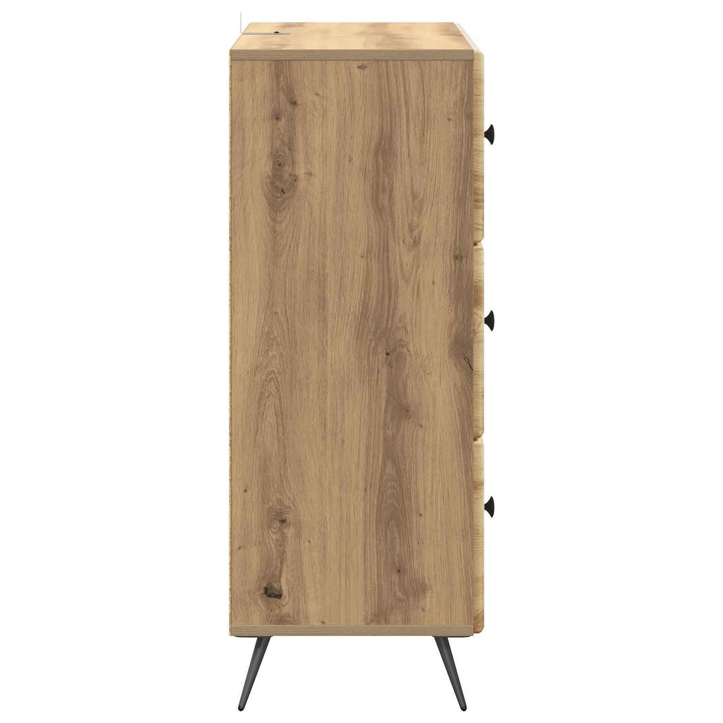 Artisan Oak Drawer Cabinet 66 x 34.5 x 90 cm Engineered Wood