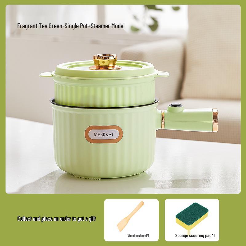 

Компактная электрическая кастрюля для общежитий - Многофункциональная антипригарная кастрюля для лапши и каши, Низкая мощность, 110В 220V EU Plug