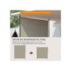 Store latéral - MUVOE - 200 x 215–305 cm - Rétractable - Cadre aluminium anti-rouille - Protection UV40+