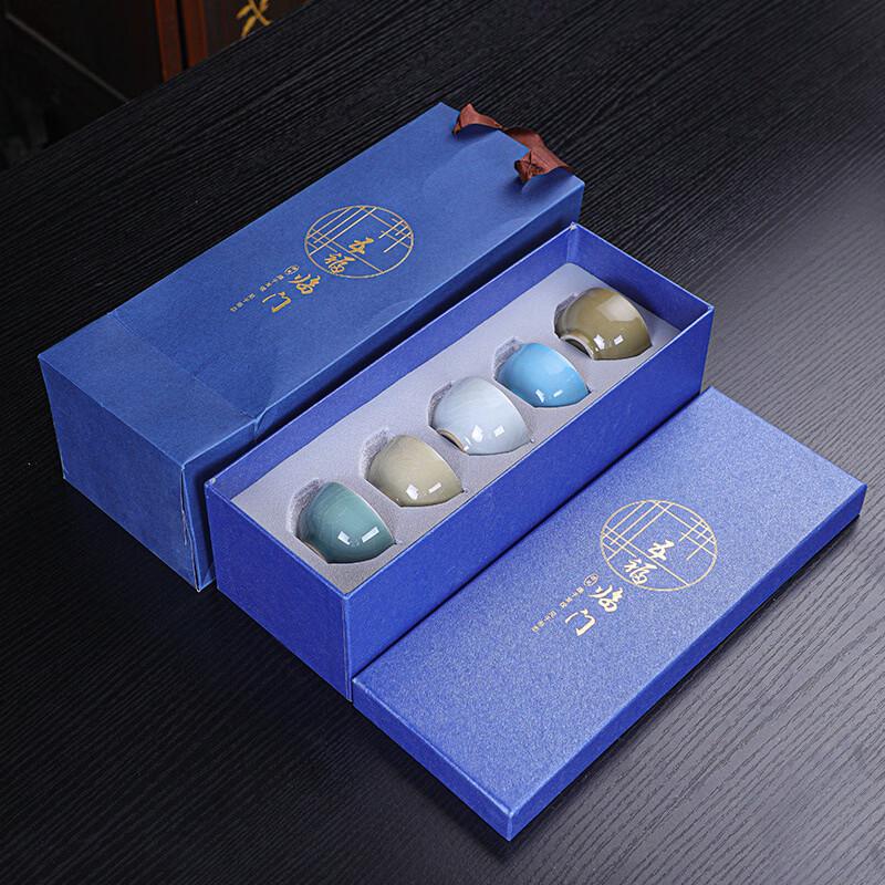 ME Ru Ware Craquelure Ceramic Master Teacup Beaker Cup