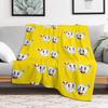 CupHead and MugMan Throw Blanket Shaggy Furry Soft Blanket for Bedroom Living Room