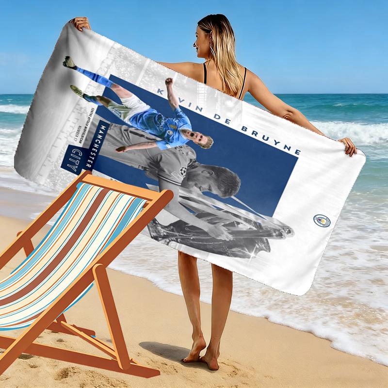 Man City'S Rodri Versatile Defender Waves Beach Towel Beach Towel For Vacation Photos Outdoor Camping Seaside Absorbent Bath Towel