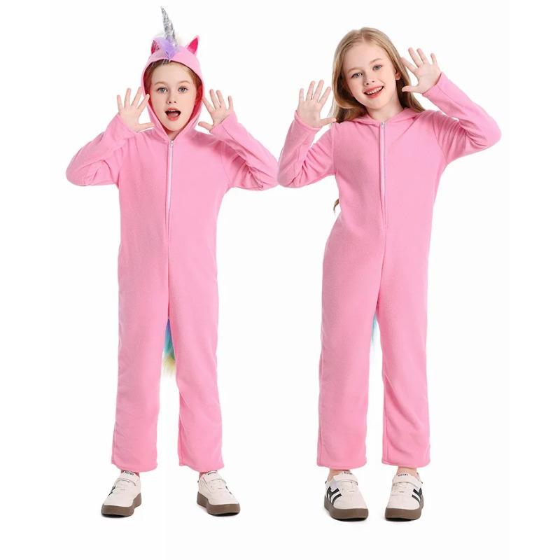 Rainbow Elf Unicorn Cosplay Costume for Children Girls Boys Stage Outfit Kids Halloween Festival Party Dress Up Jumpsuit Pajamas
