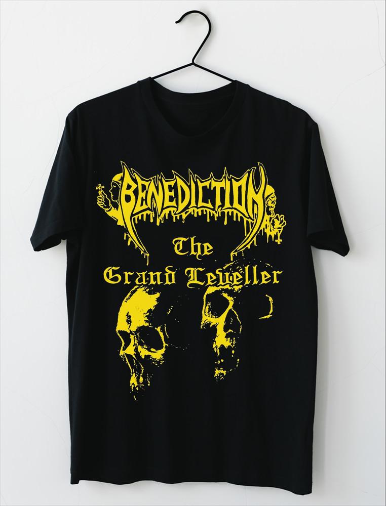 НОВЫЙ BENEDICTION Футболка с коротким рукавом Хлопок Черный Все размеры Унисекс Футболка AR916 Унисекс Футболка L