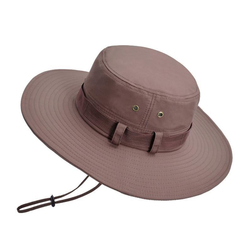 

9232 Sun Summer Breathable Bucket Hat Big Brim Sun-Proof Sun Hat Spring & Fall Men and Women Outdoor Hiking New Arrival Hat Coffee