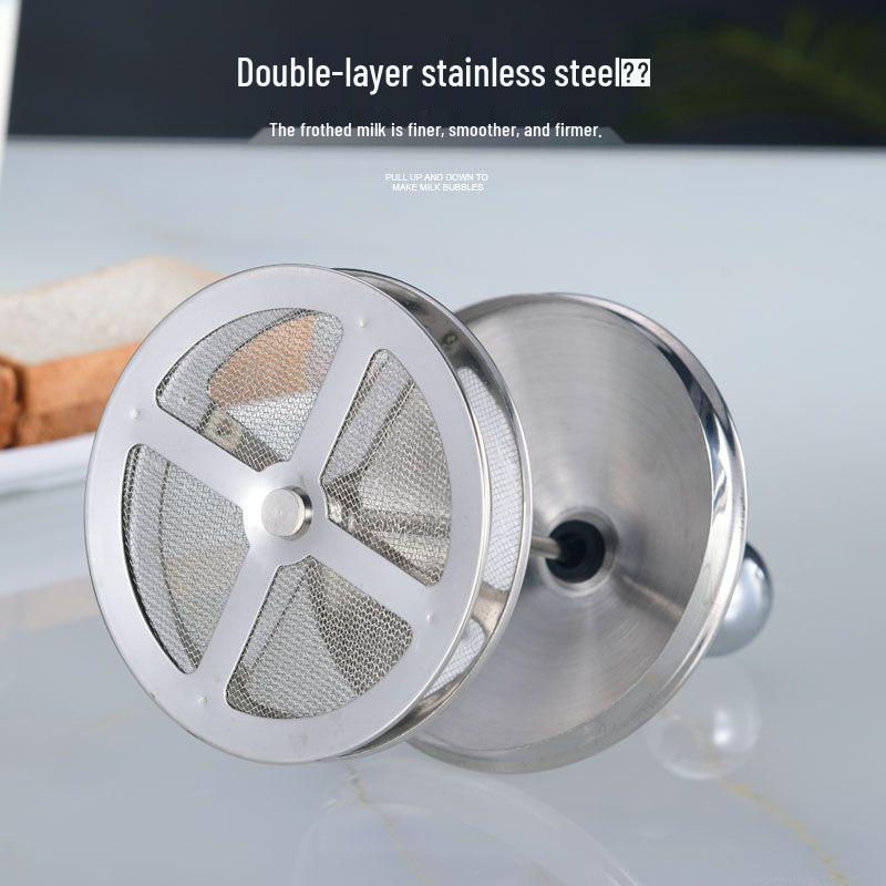 304 Stainless Steel Manual Milk Frother for Cafes and Restaurants