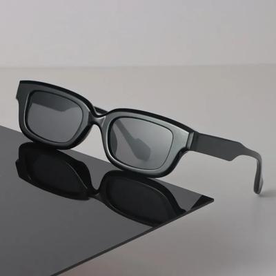 Luxury Sunglasses Women Men Rectangle Mirror Brand Designer Black Sun Glasses Trendy Eyewear Unisex Sexy Cool