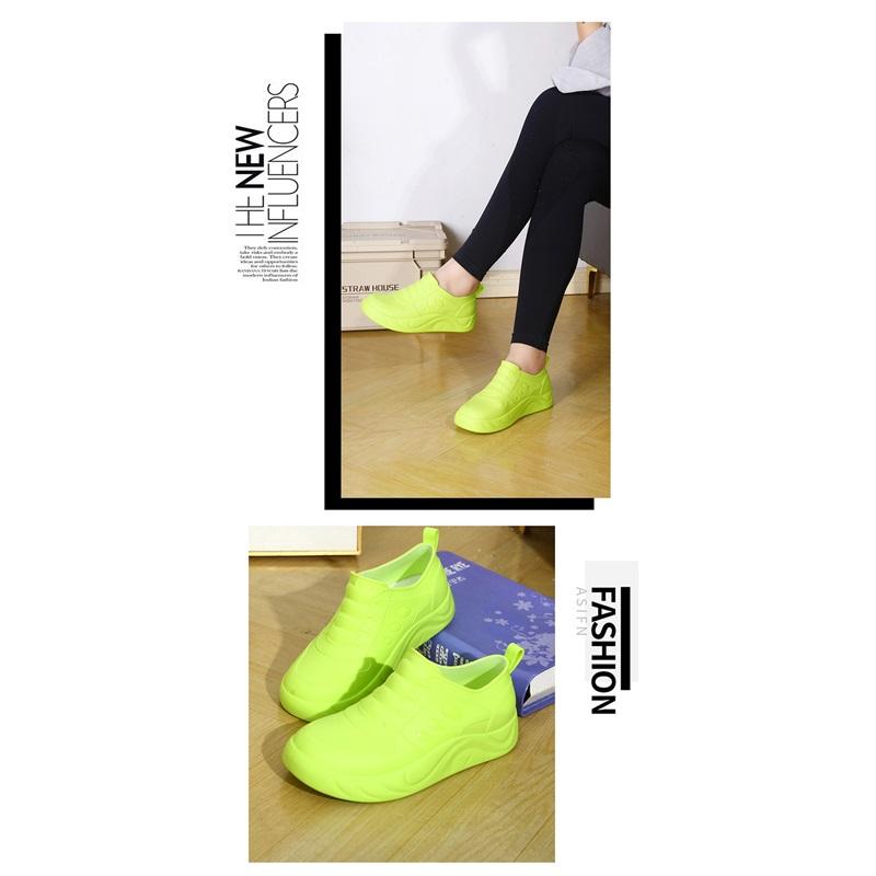 Damen Modische Outdoor Bequeme Leichte Rutschfeste Regenstiefel Küche Baustelle Dicksohlige Gummischuhe
