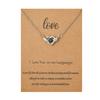 Christmas Swan Elk Love Language I Love You Projection Necklace Pendant Clavicle Chain