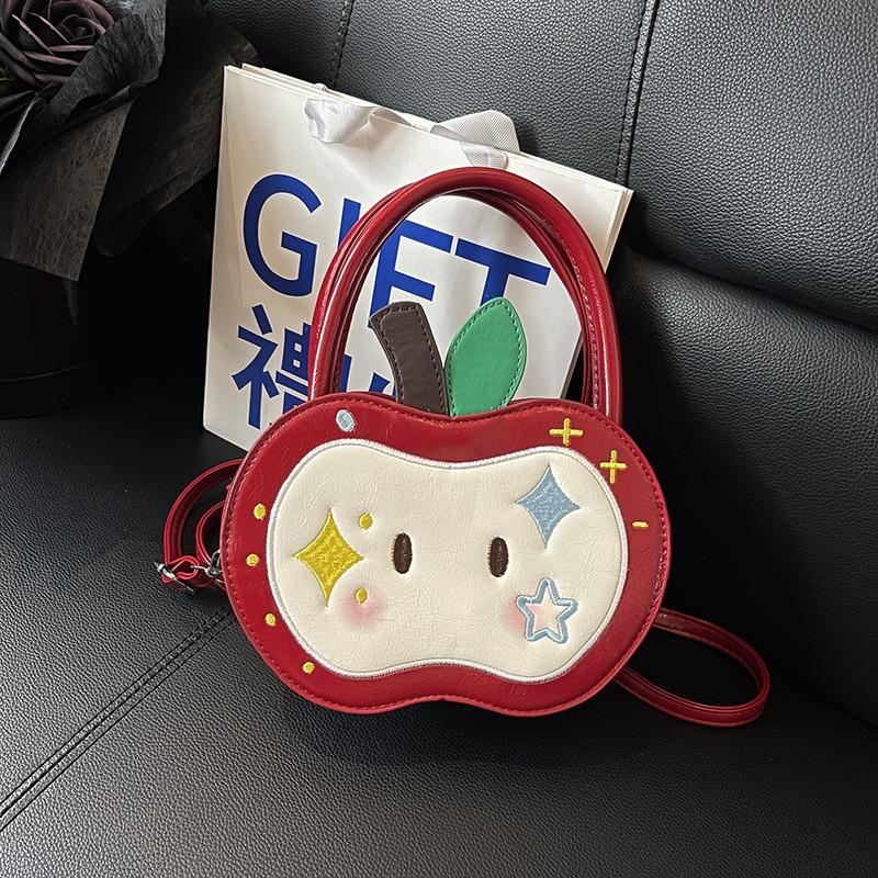 

Высококачественный, модный и милый женский рюкзак Apple красного цвета, новый мультяшный рюкзак, регулируемый плечевой ремень.