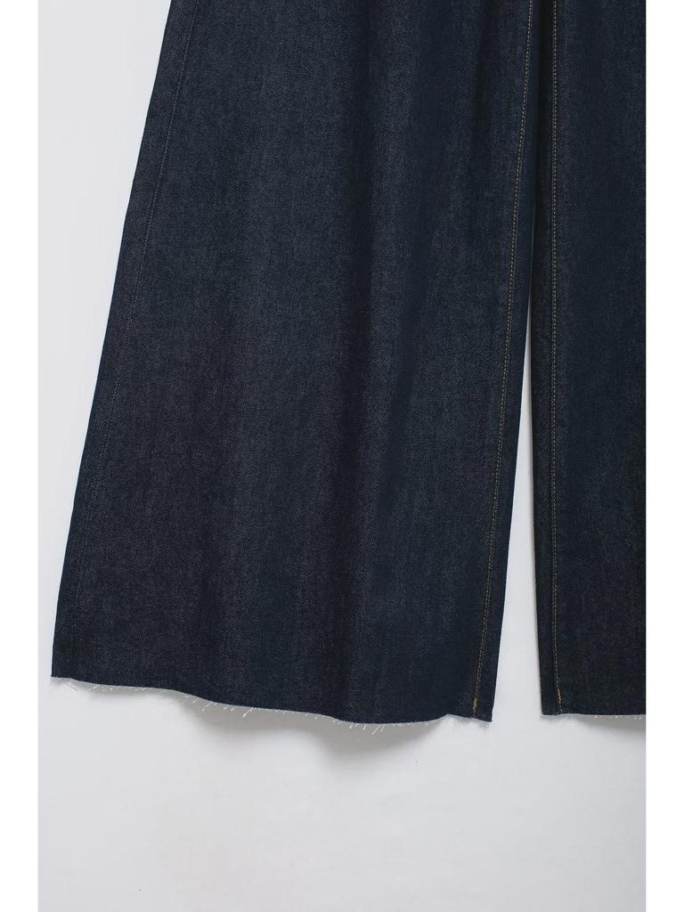 Women's European & American Style Sleeveless Denim Vest and Wide-Leg Pants Set