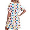 Women's Dress Bikini Outer Tie Beach Coverup Swimwear Polka Dot Beach Skirt