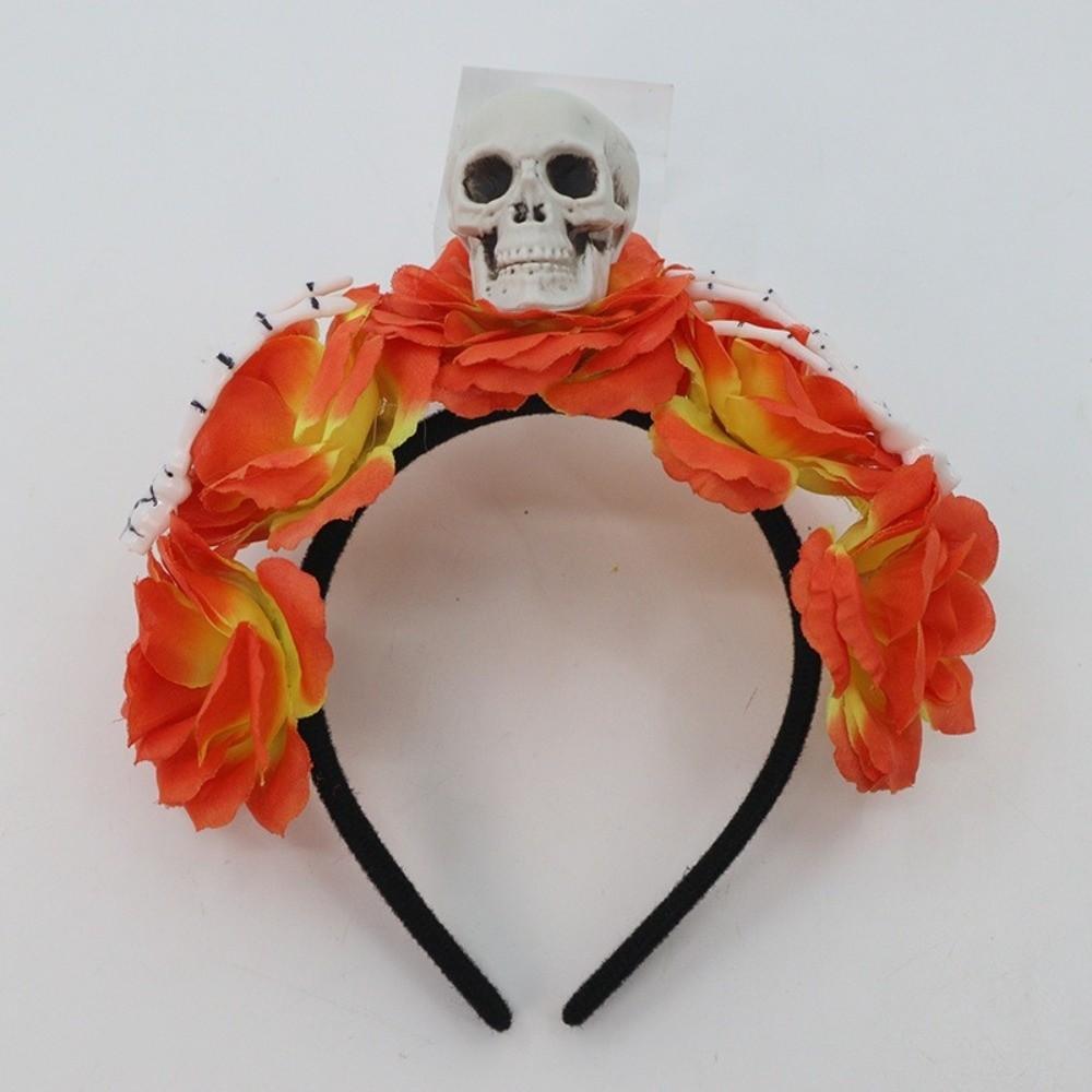Simulation Flower Halloween Hair Hoop Exaggerated Gothic Flower Hairband  Girls/Children