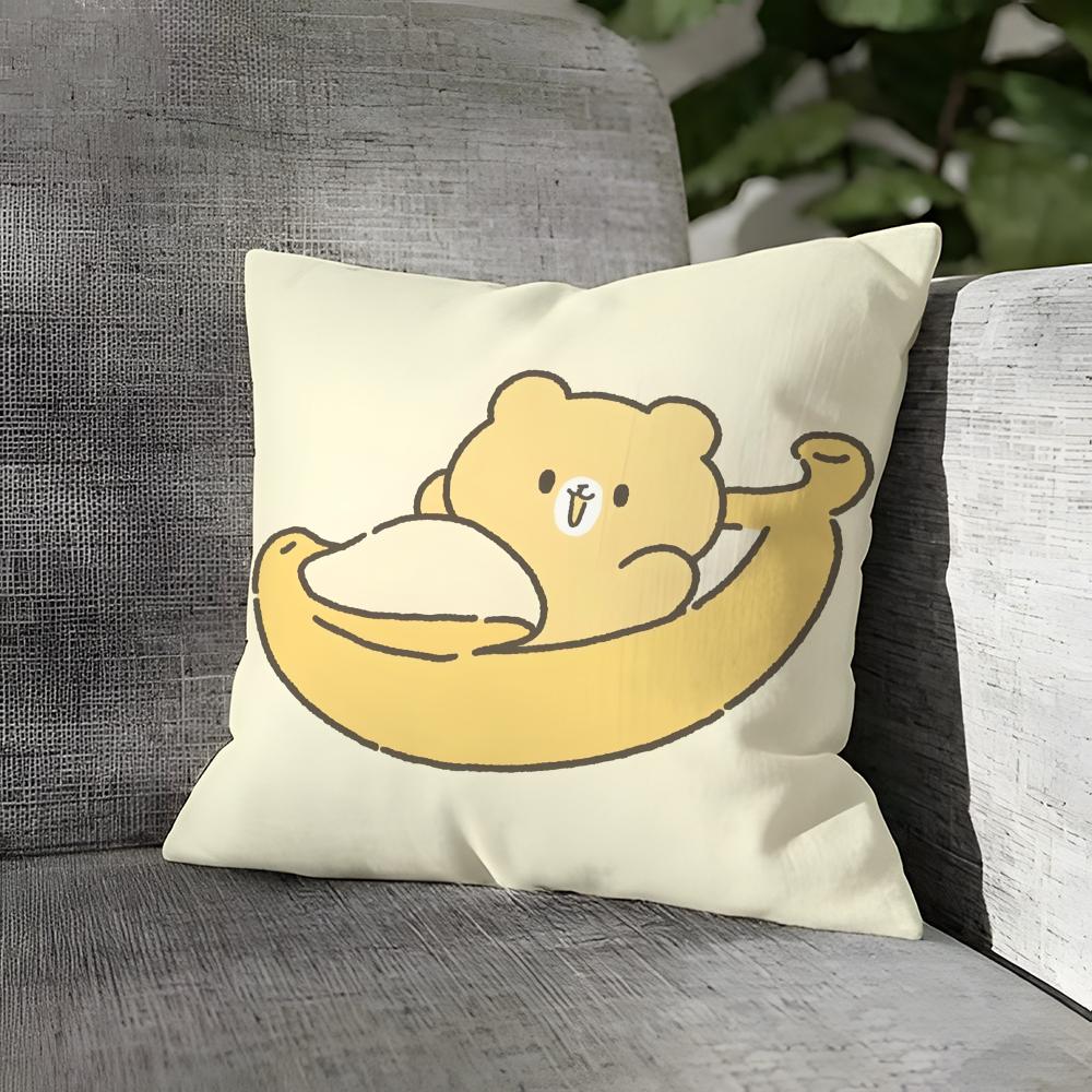 Cute Polar Bear Cartoon Pattern Pillow Case Linen Pillows Case Cushions Case Sofa Pillows Case Decor Home